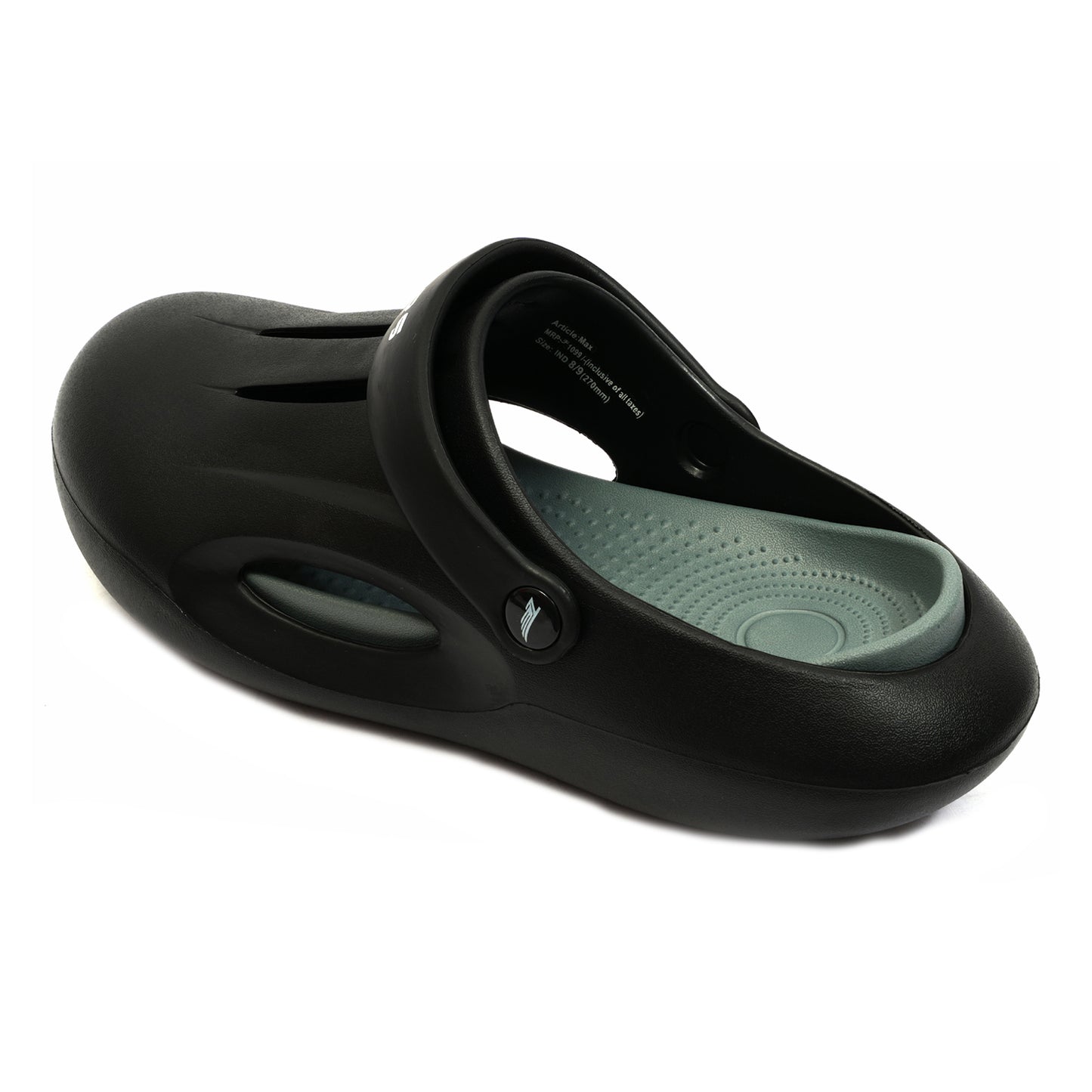 Max - Black Clogs with removable Insole