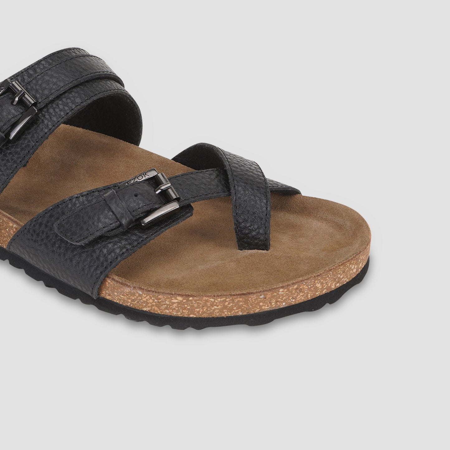 Leather Sandal For Men (Black)