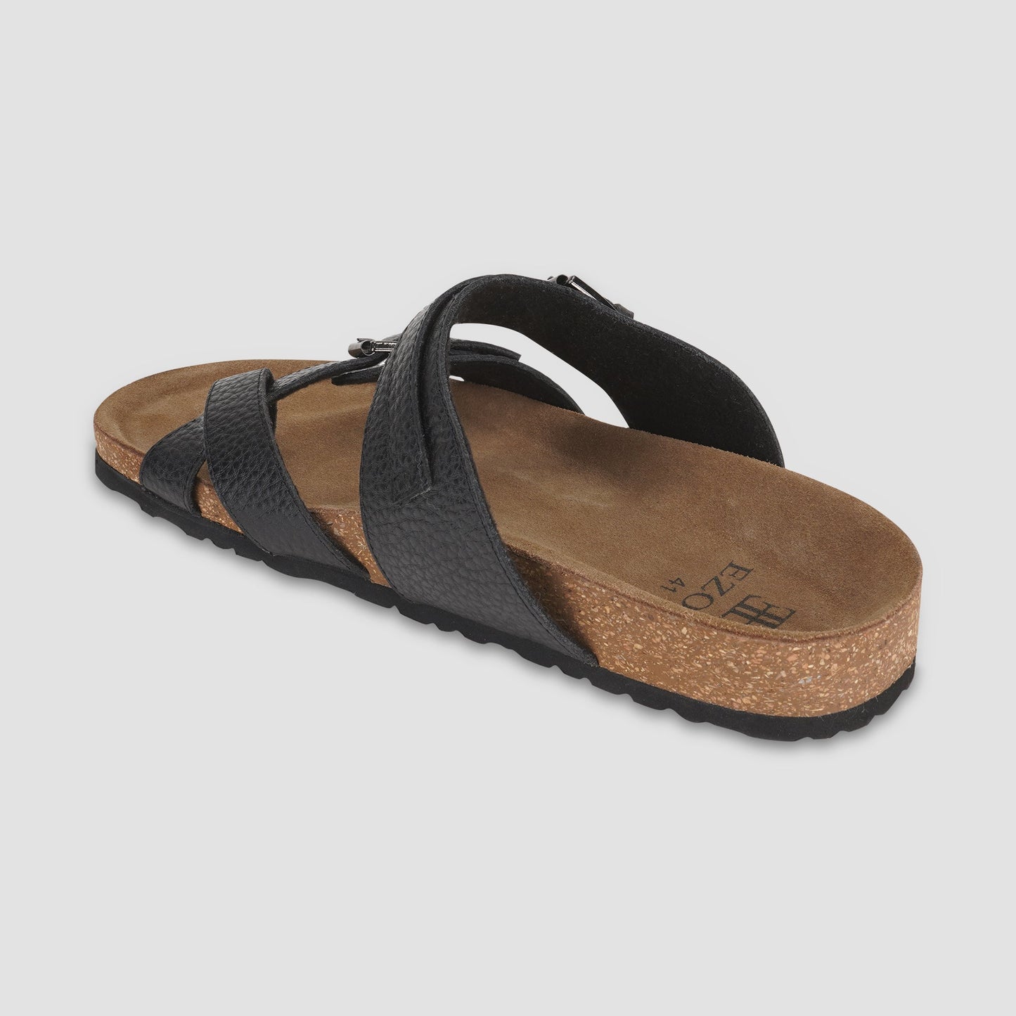 Leather Sandal For Men (Black)