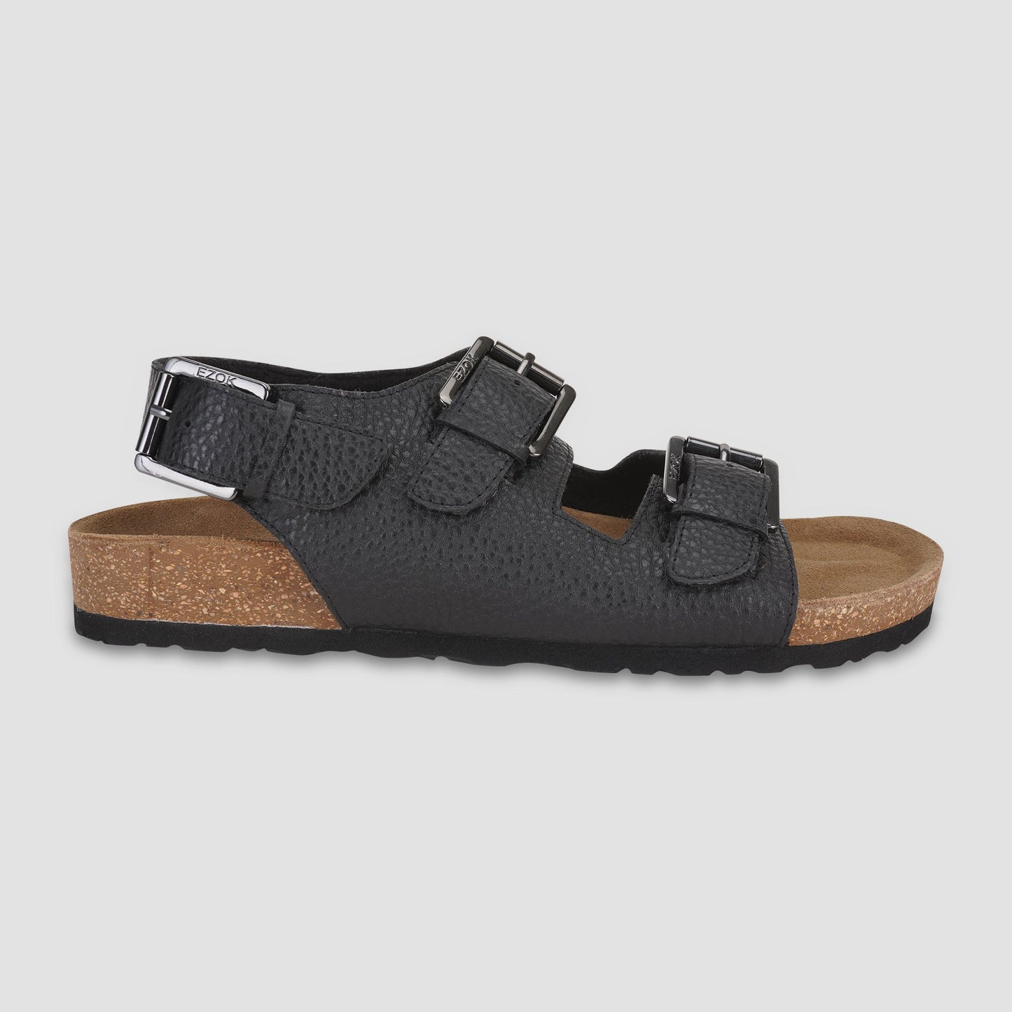 Leather Sandal For Men (Black)