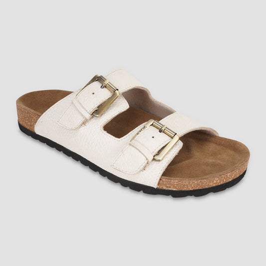 Leather Sandal For Men (Beige)