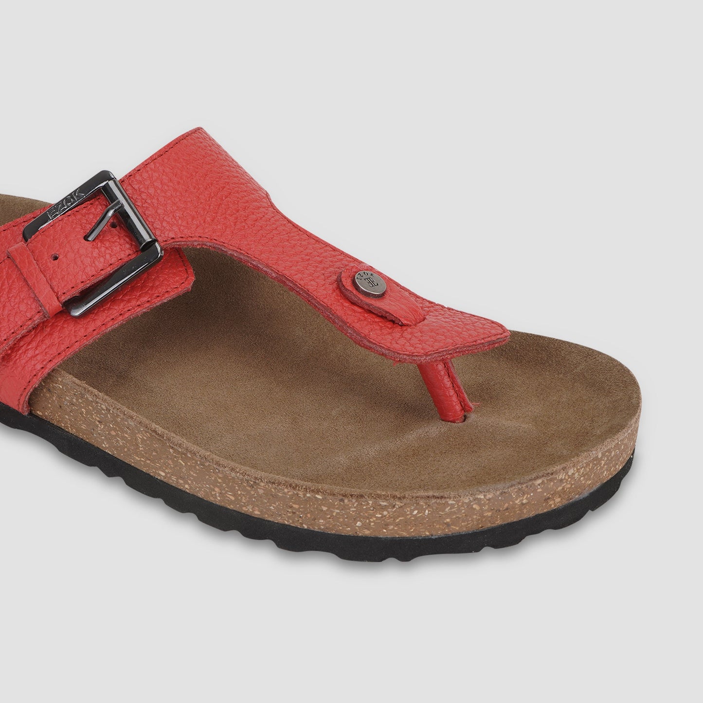 Leather Sandal For Men (Red)