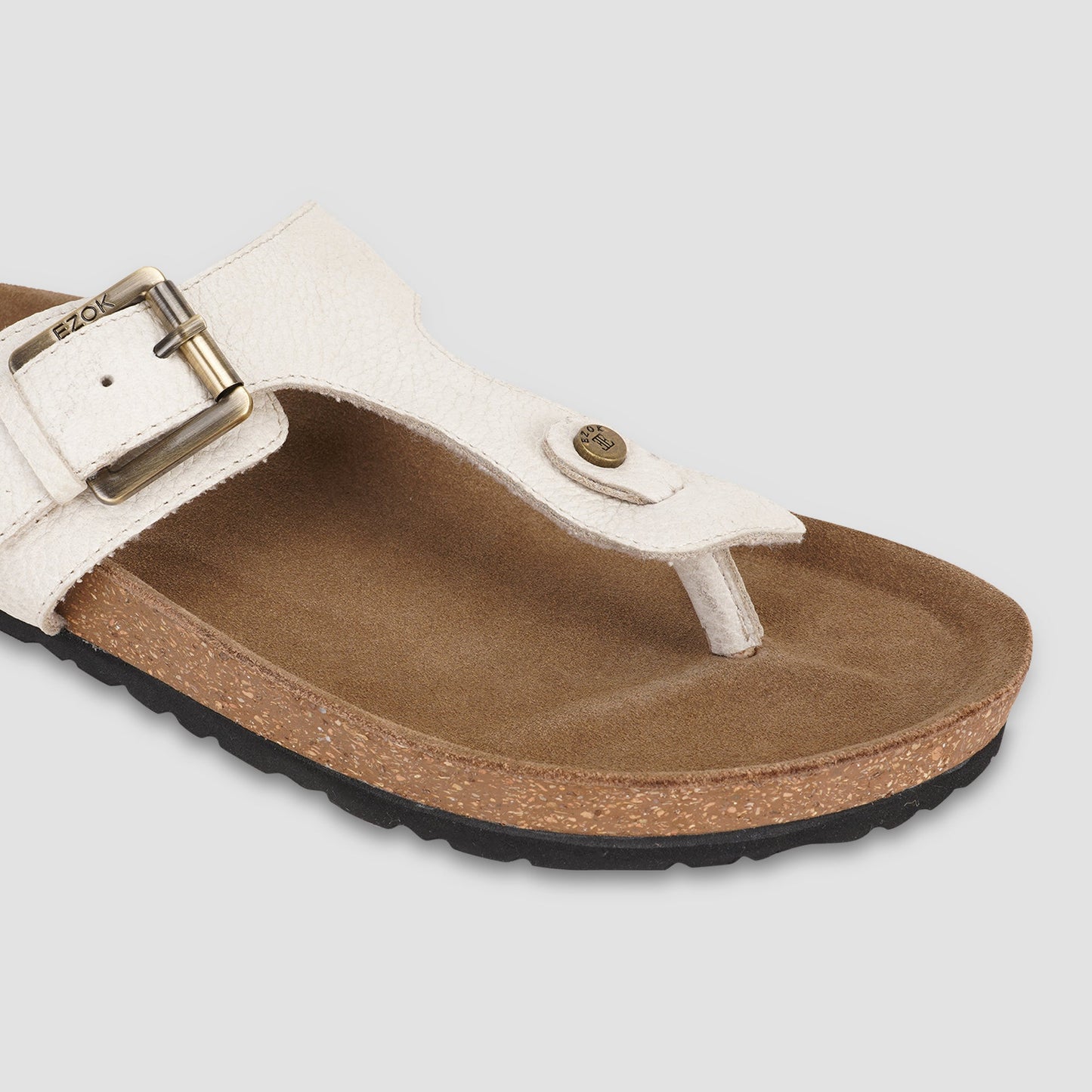 Leather Sandal For Men (Beige)