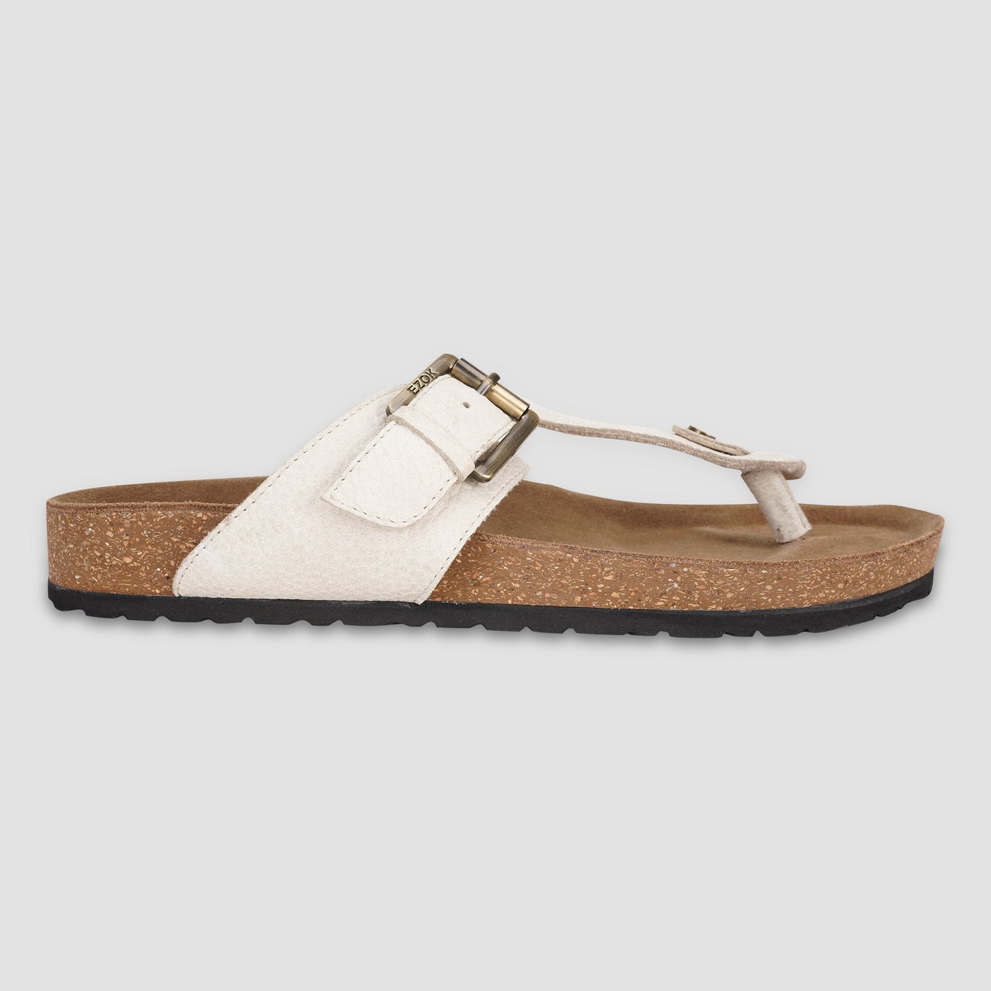 Leather Sandal For Men (Beige)