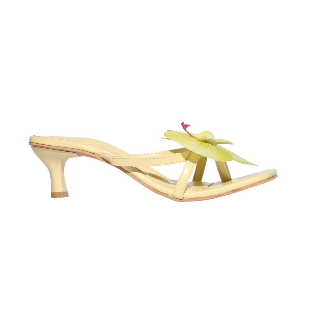 Yellow Orchid Heels