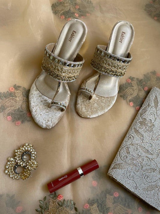 Gold Embellished Heels