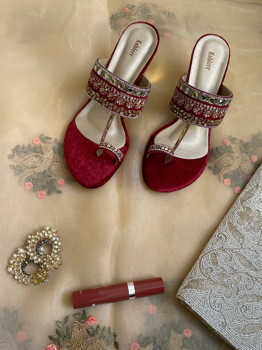 Red Embellished Heels