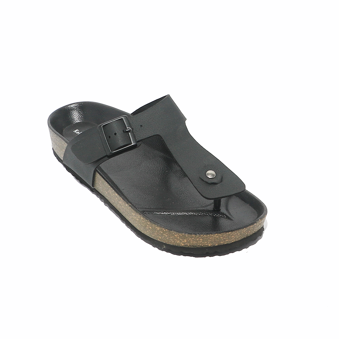 Men’s T-Strap Sandals in Black