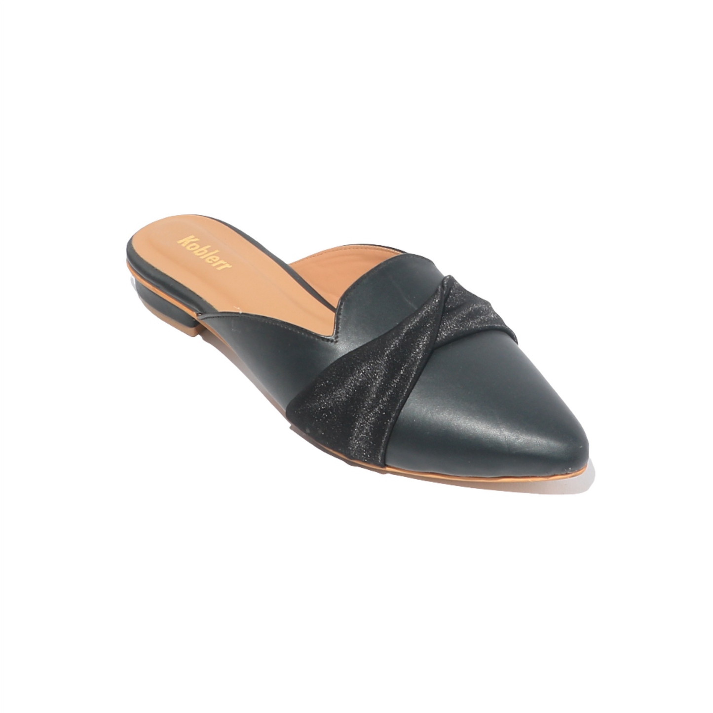 Black Slip-On Mules