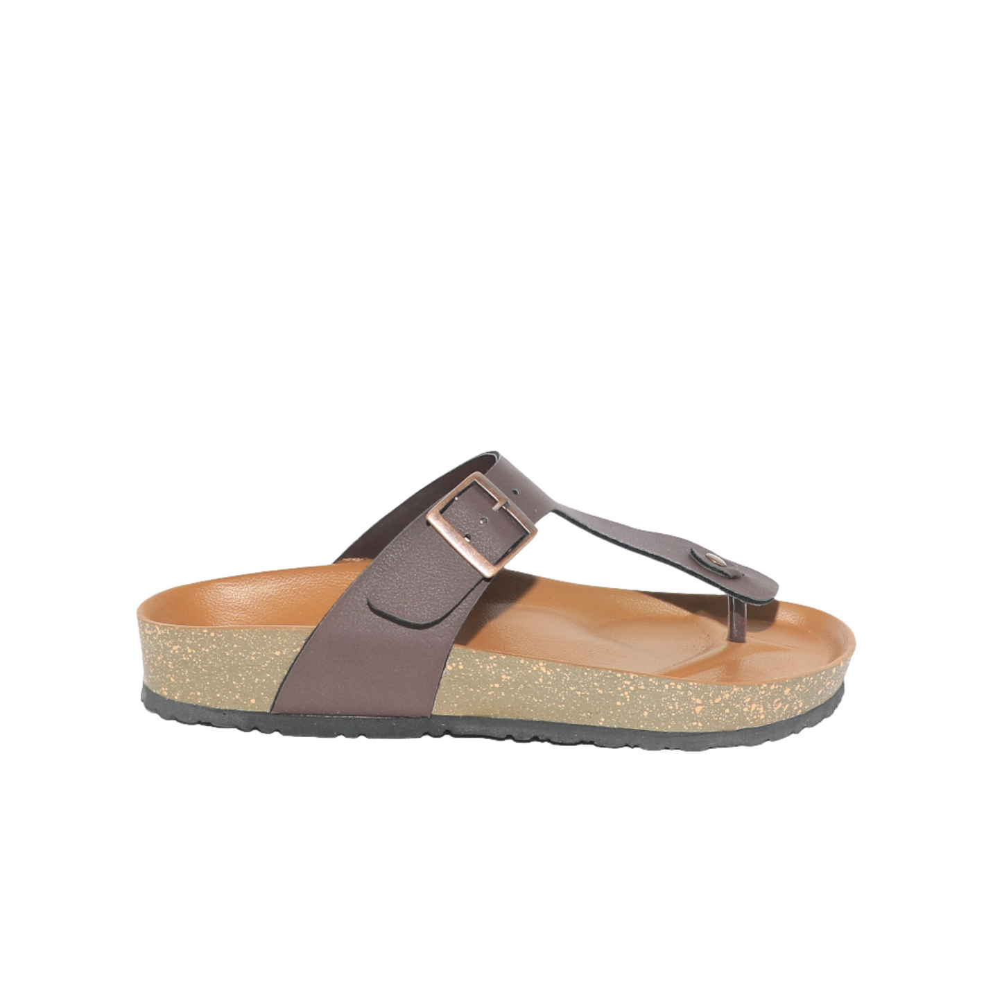 Men’s T-Strap Sandals in Brown