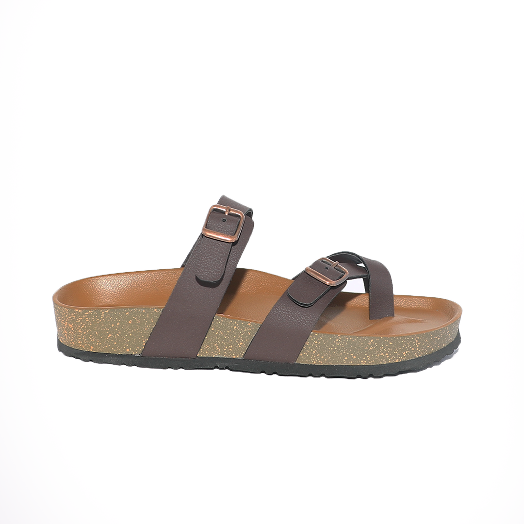 Mens's Toe Ring Sandals in Brown