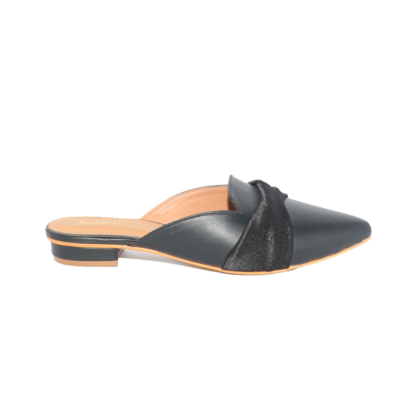 Black Slip-On Mules