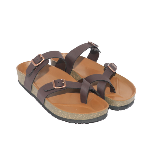 Mens's Toe Ring Sandals in Brown