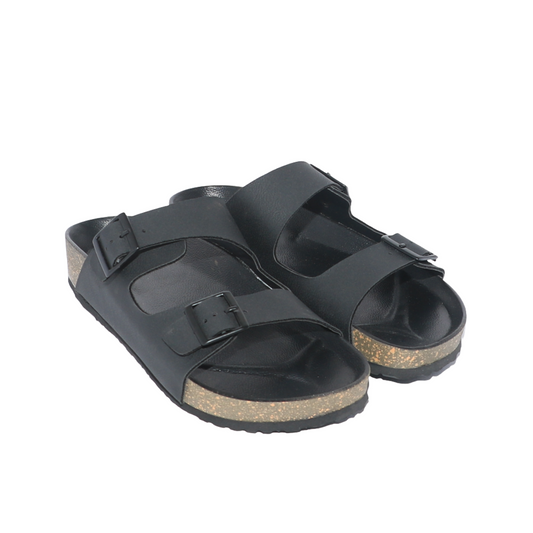 Men's Buckle Double Strap Sliders