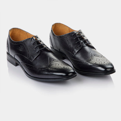 TIMBER - Brogue in Charcoal Black