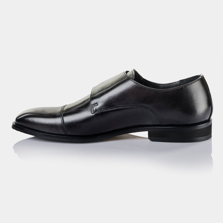 TRUCE - Double Monk Strap in Charcoal Black