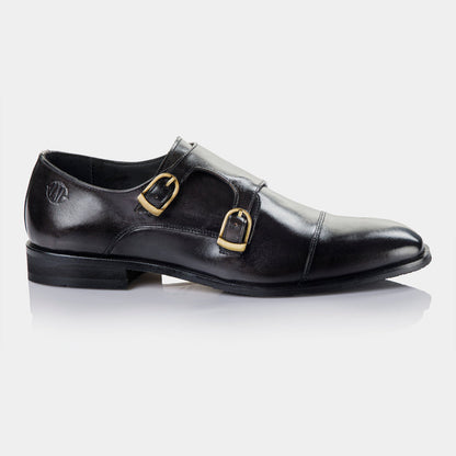 TRUCE - Double Monk Strap in Charcoal Black