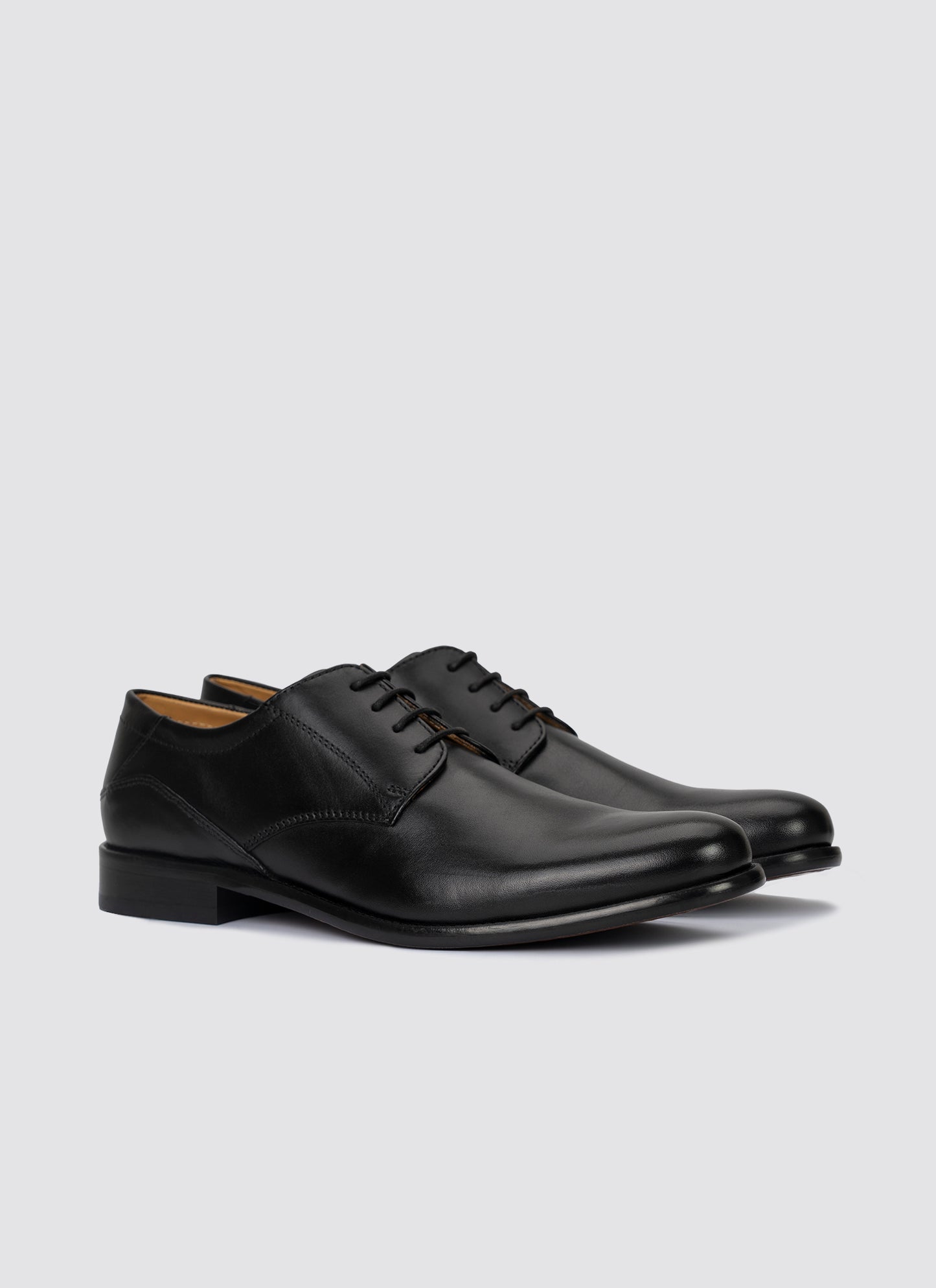 Language Rim Lace-ups Shoes - Black