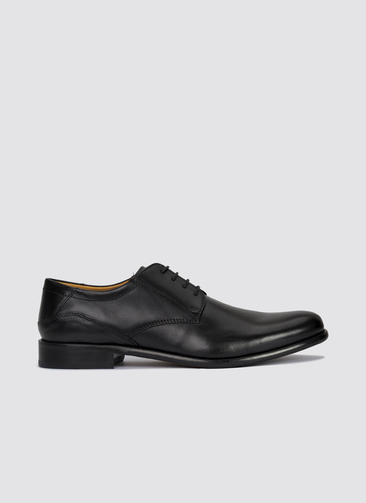 Language Rim Lace-ups Shoes - Black