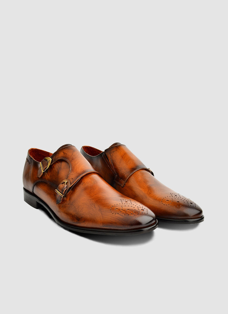 Language Maybri Monk Shoes - Tan