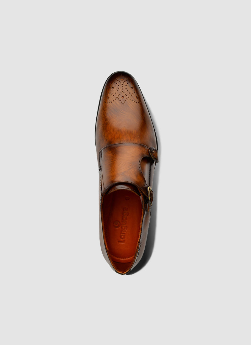 Language Maybri Monk Shoes - Tan