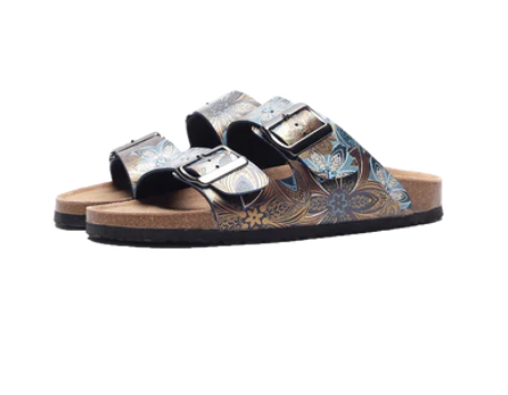 Amelia Women's Two Strap Sandals (Blue)