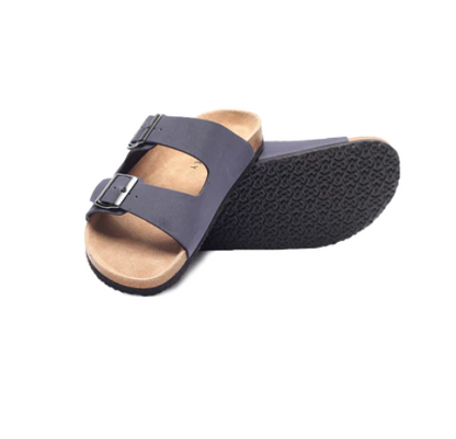 Zeno Men's Two-Strap Sandals (Navy)