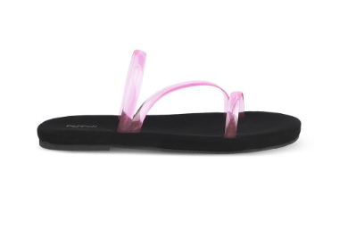 Pink Open Toe Flats