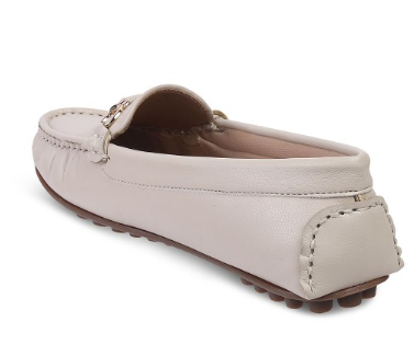 Cream Slip-On Loafers