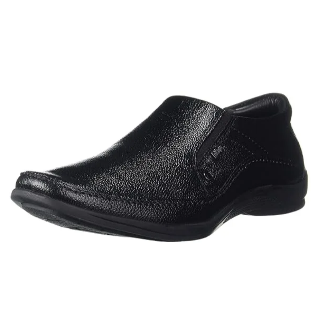 Lee Cooper Men's black Leather Slip On