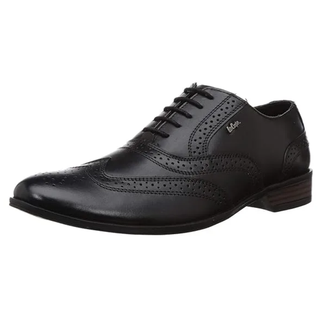 Lee Cooper Men's Black Derby Lace-Up