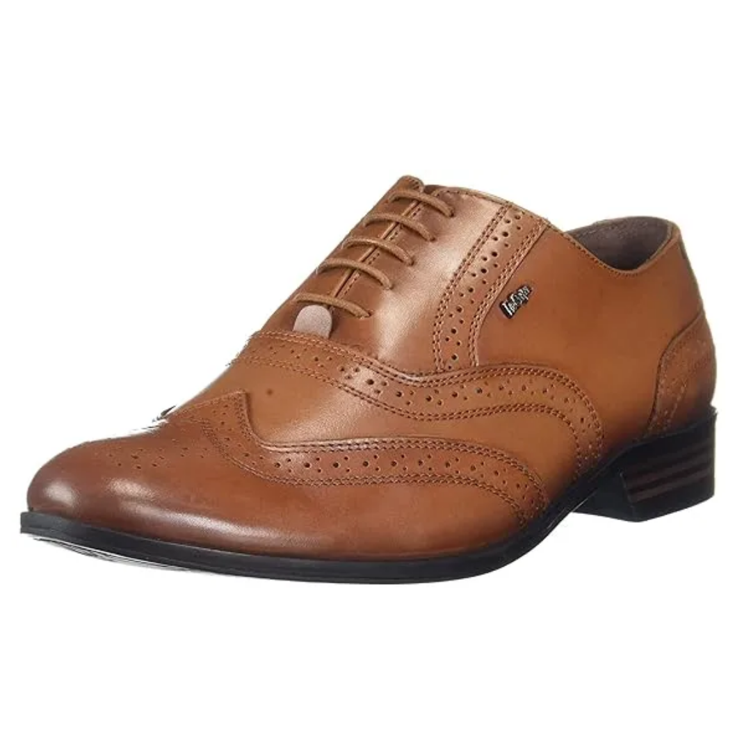 Lee Cooper Men's Tan Derby Lace-Up