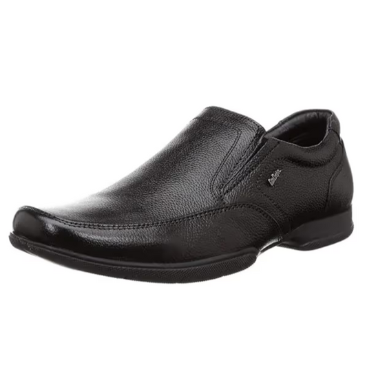 Lee cooper Leather Black Slip-on Shoes