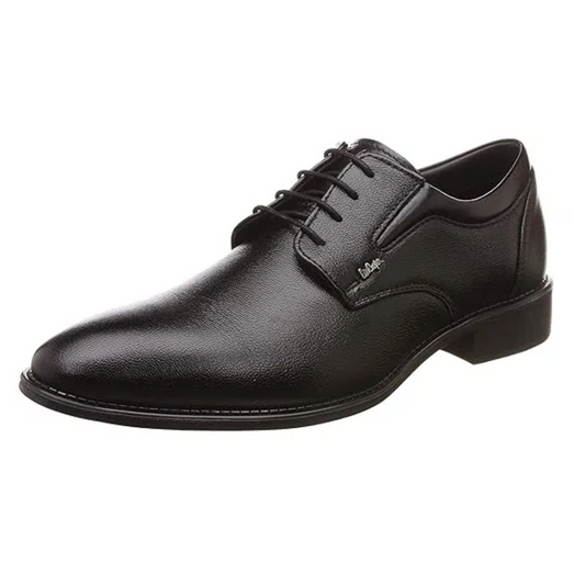 Lee Cooper Men's black Leather Formal Shoes