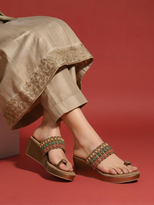 Multi Coloured Toe Ring Sandals