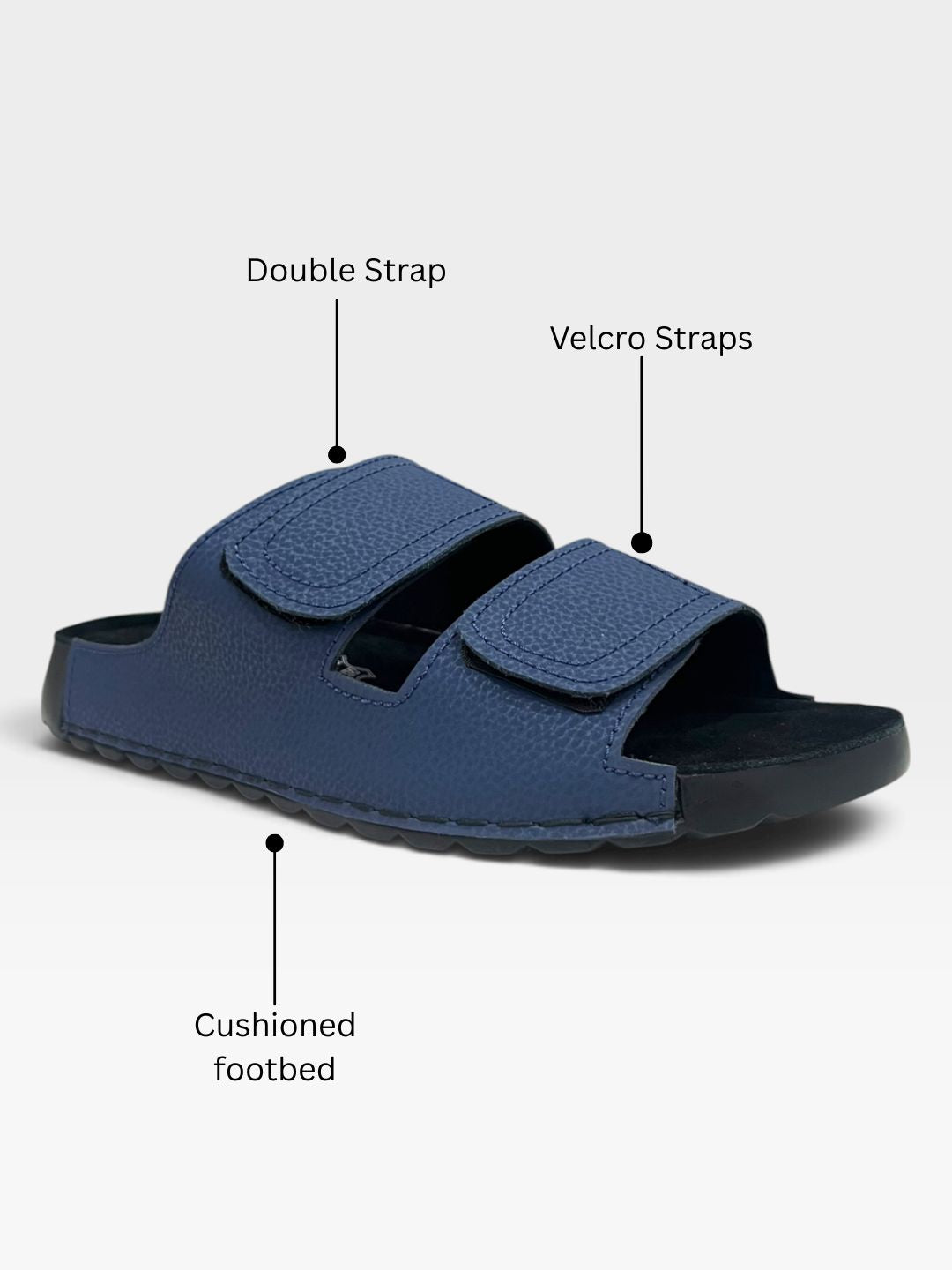 Men Blue Comfort Fit Sandals