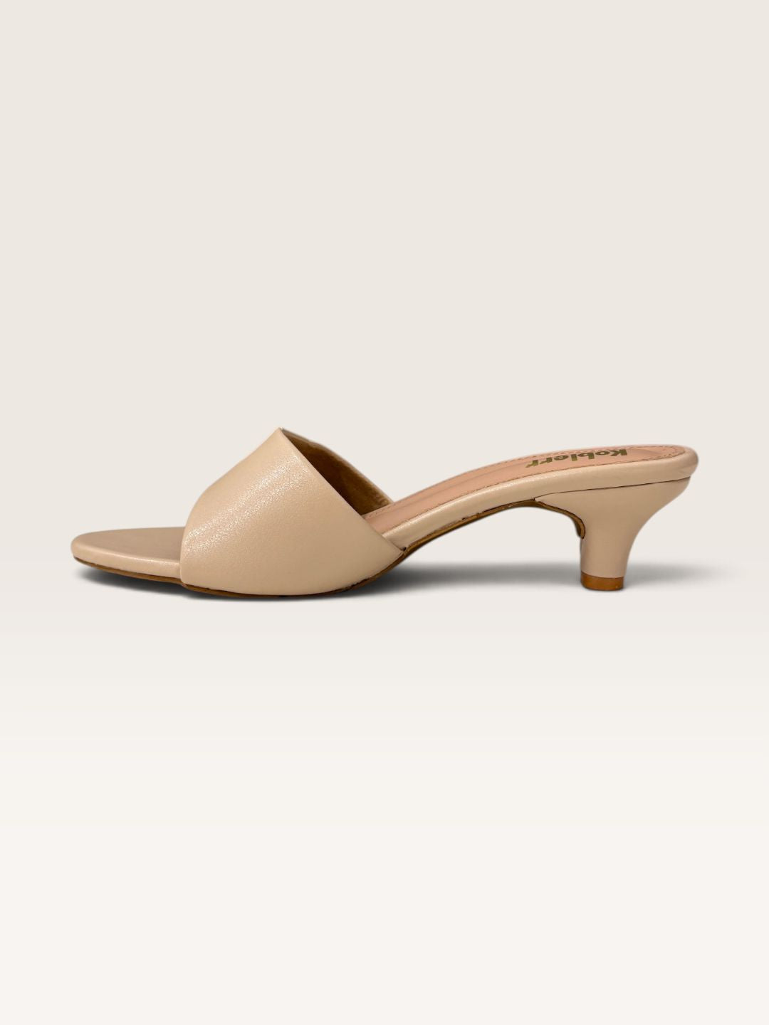 Womens Cream Kitten Heels 3