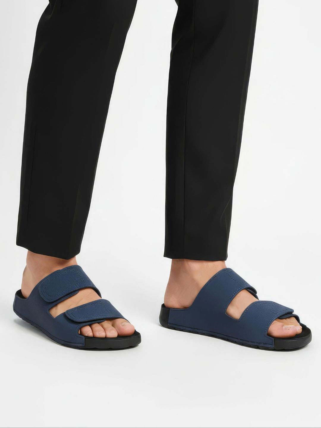 Men Blue Comfort Fit Sandals