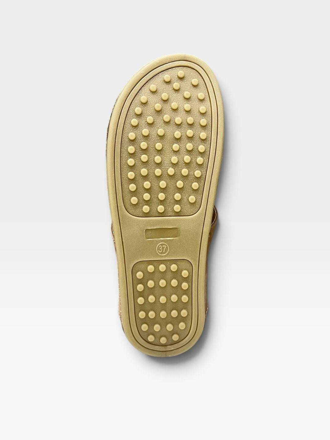 Women's Tan T-strap Sandals 5