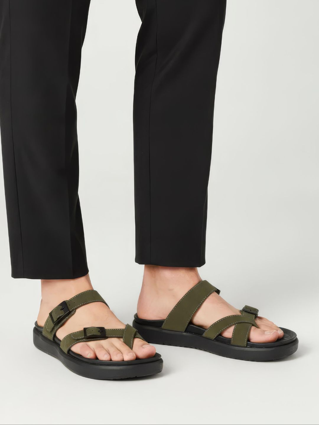 Men Olive Arch Fit Sandals