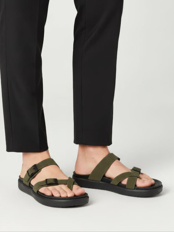 Men Olive Arch Fit Sandals