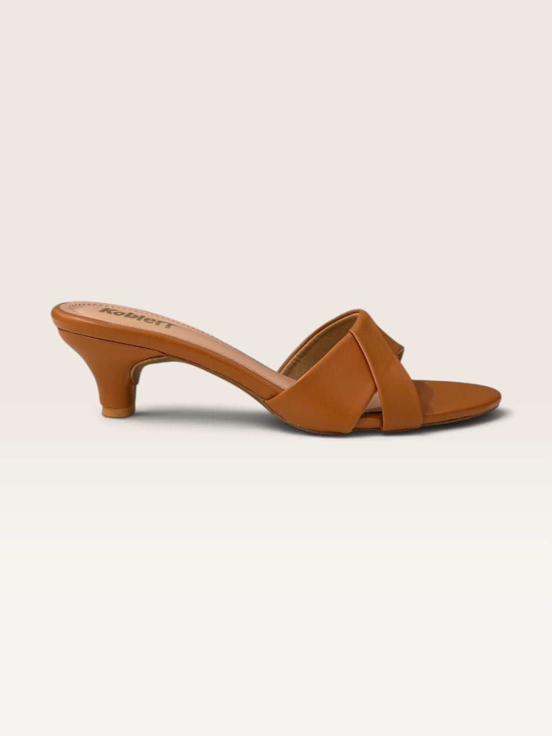 Womens Tan Kitten Heels 4