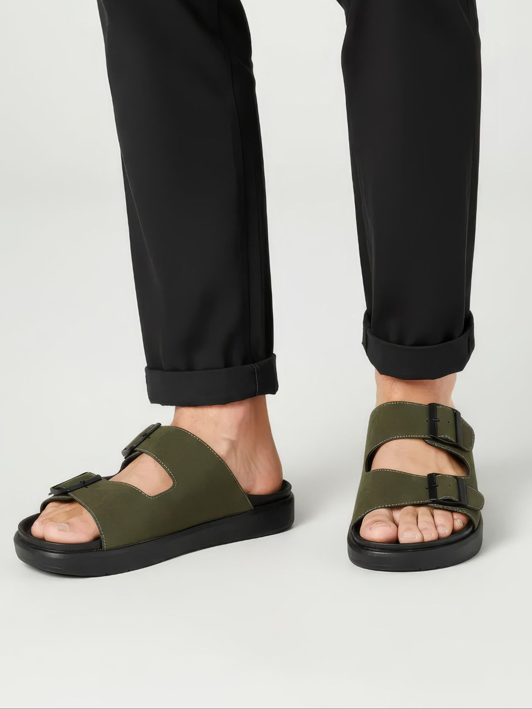 Men Olive Arch Fit Sandals