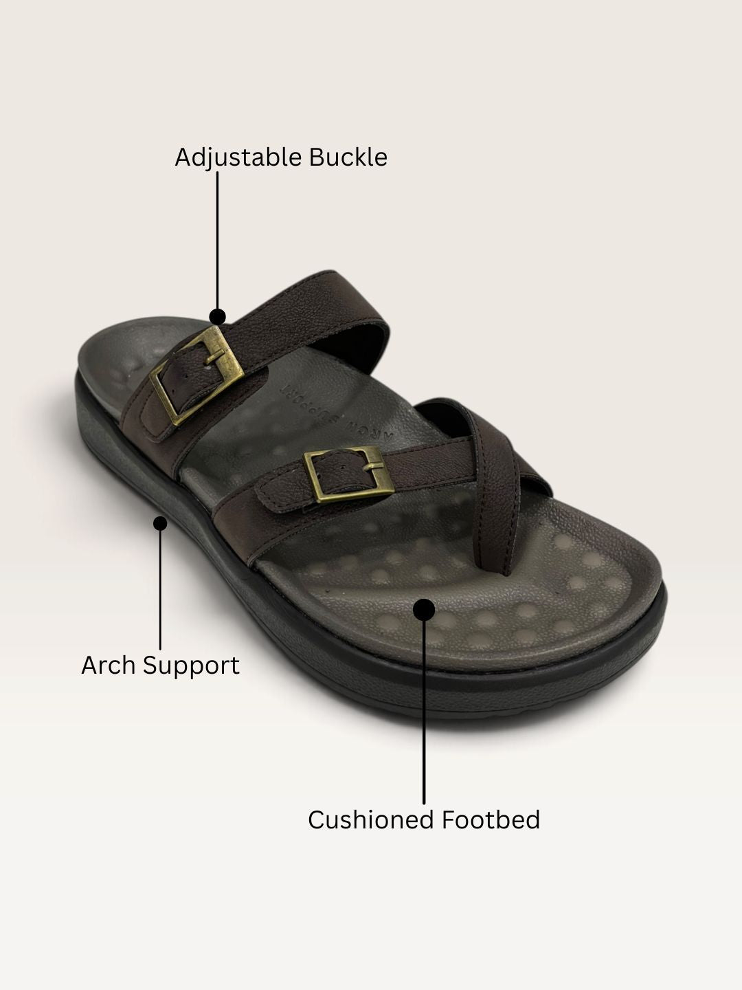 Men Brown Arch Fit Sandals
