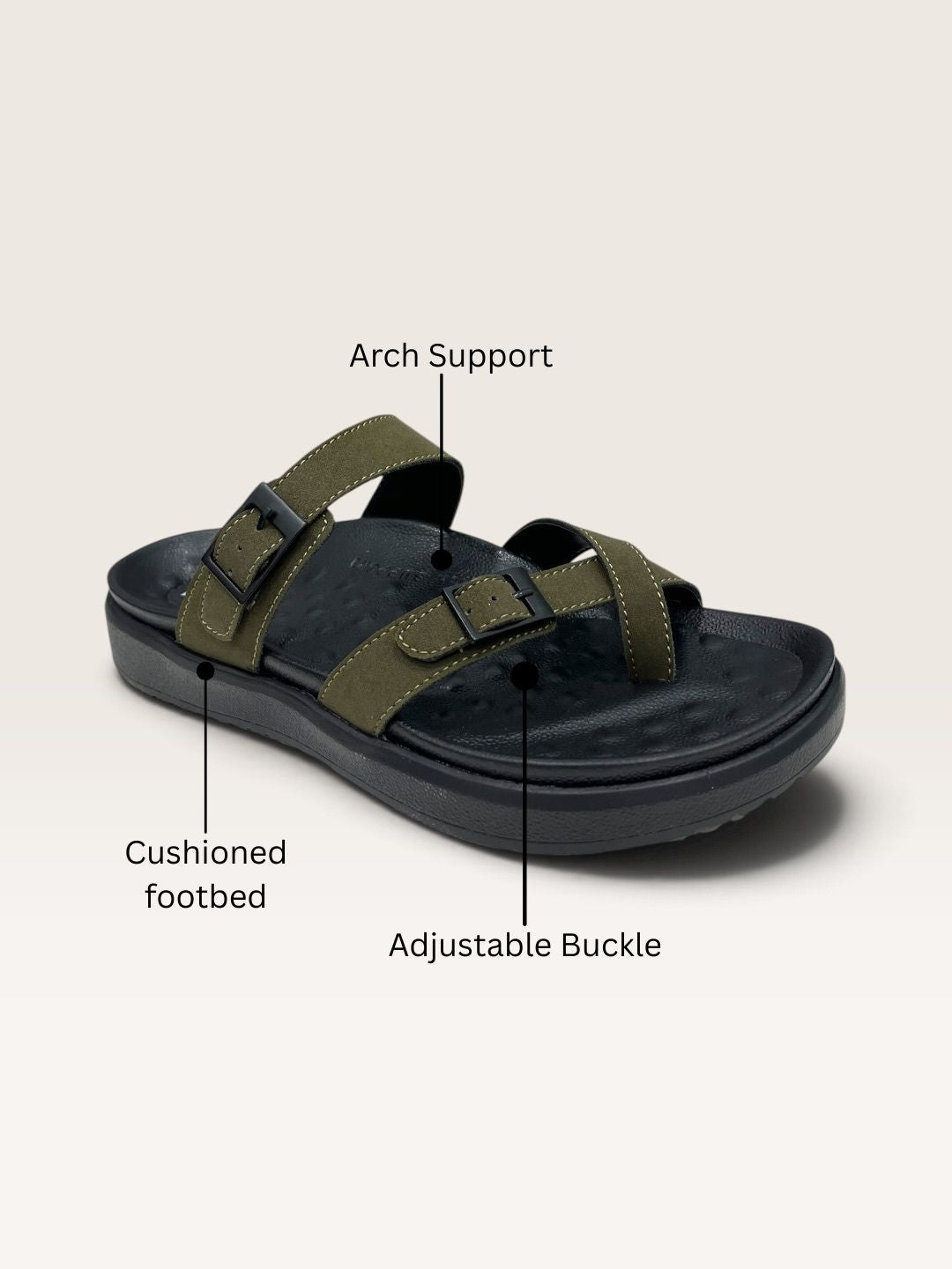Men Olive Arch Fit Sandals
