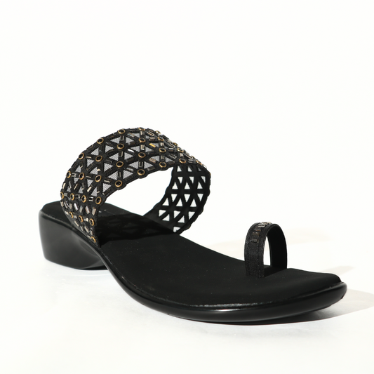 Black Bling Sandals