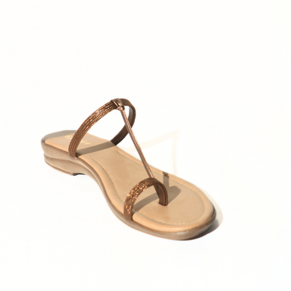 Copper Ethnic Slippers