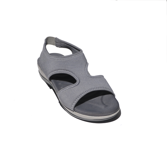 Grey Sandals With Backstrap