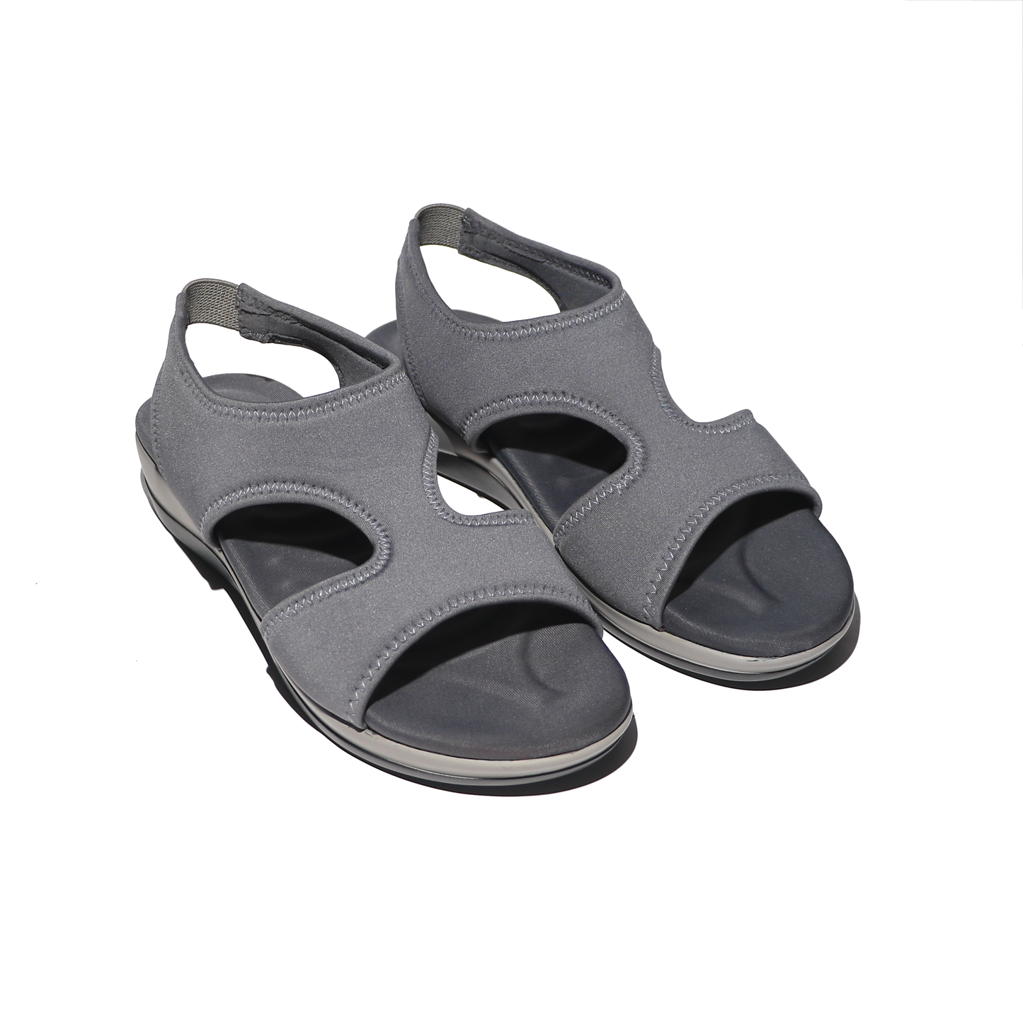 Grey Sandals With Backstrap