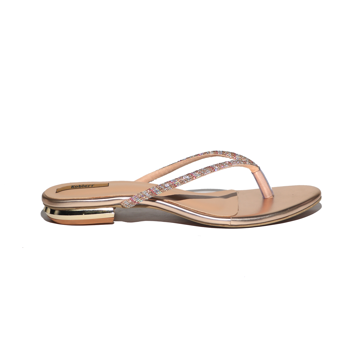 Rose Gold Embellished Sandals